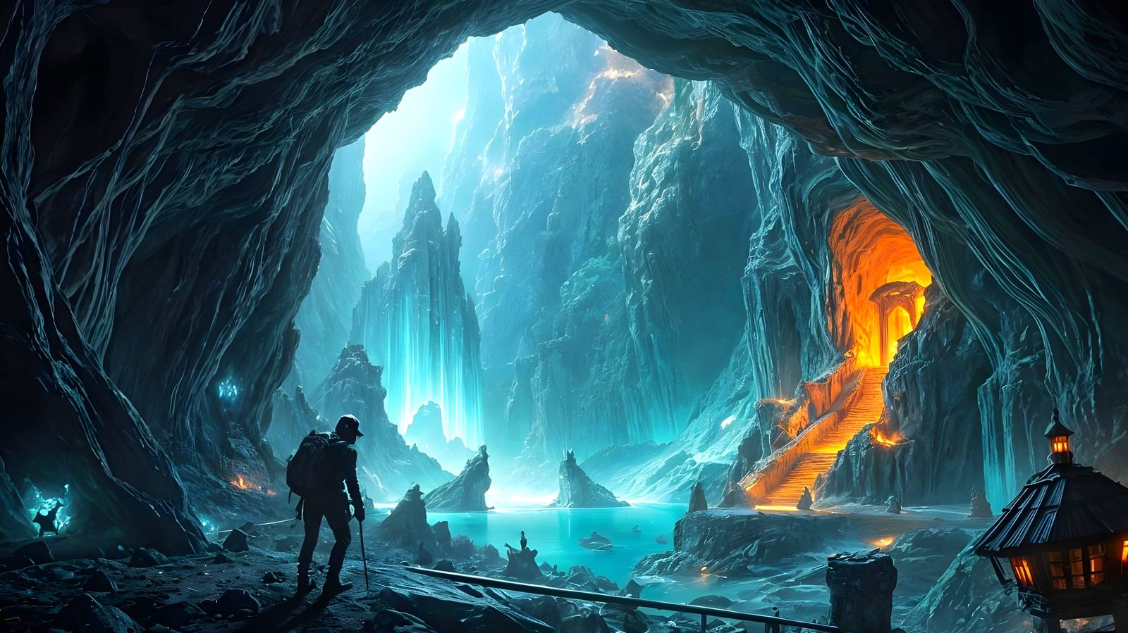 Underground World: Bioluminescent Caves and Hidden Temples