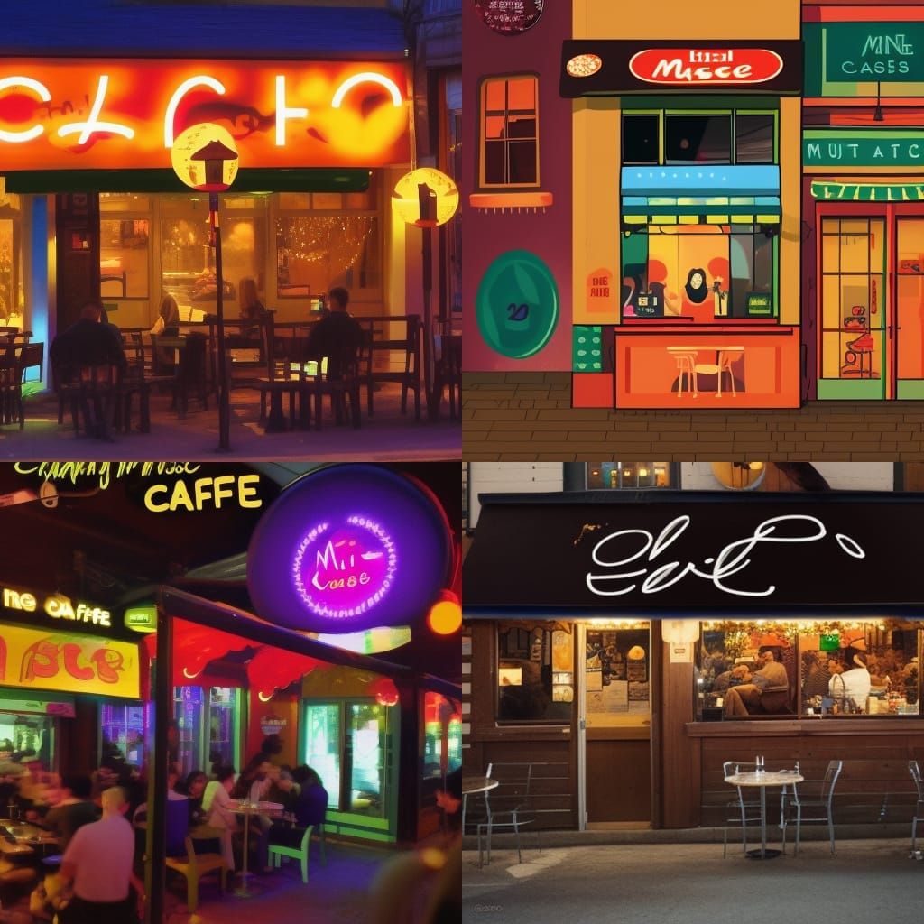 Charming Night Cafe Scene with Relaxing Music