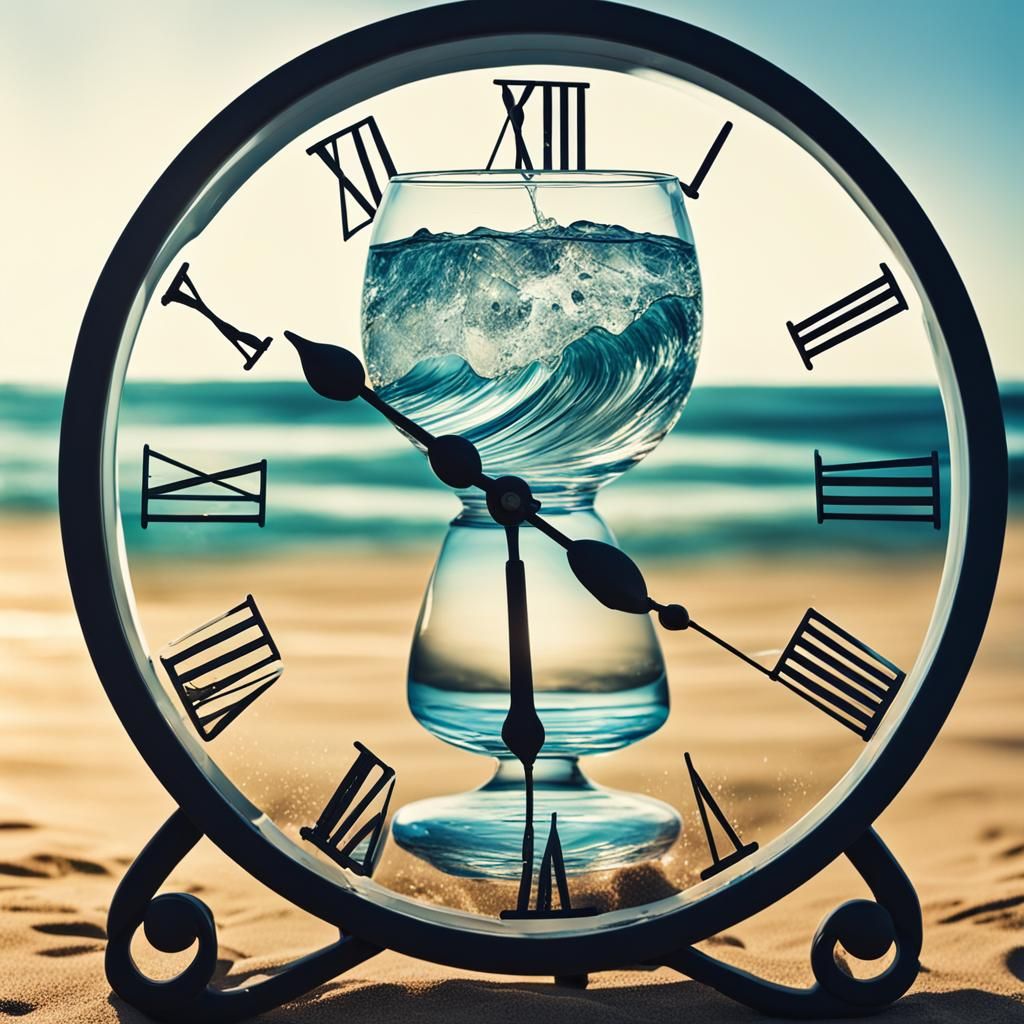 Beach Glass at Sunset: Close-Up Water View