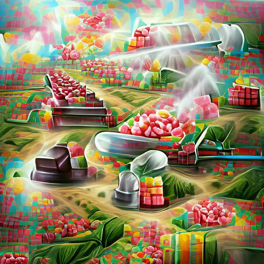 Whimsical Candy Fields: A Sugary Dreamscape