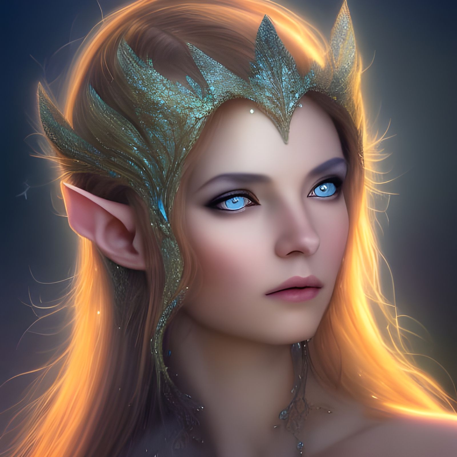 Enchanting Elven Princess with Luminous Magic