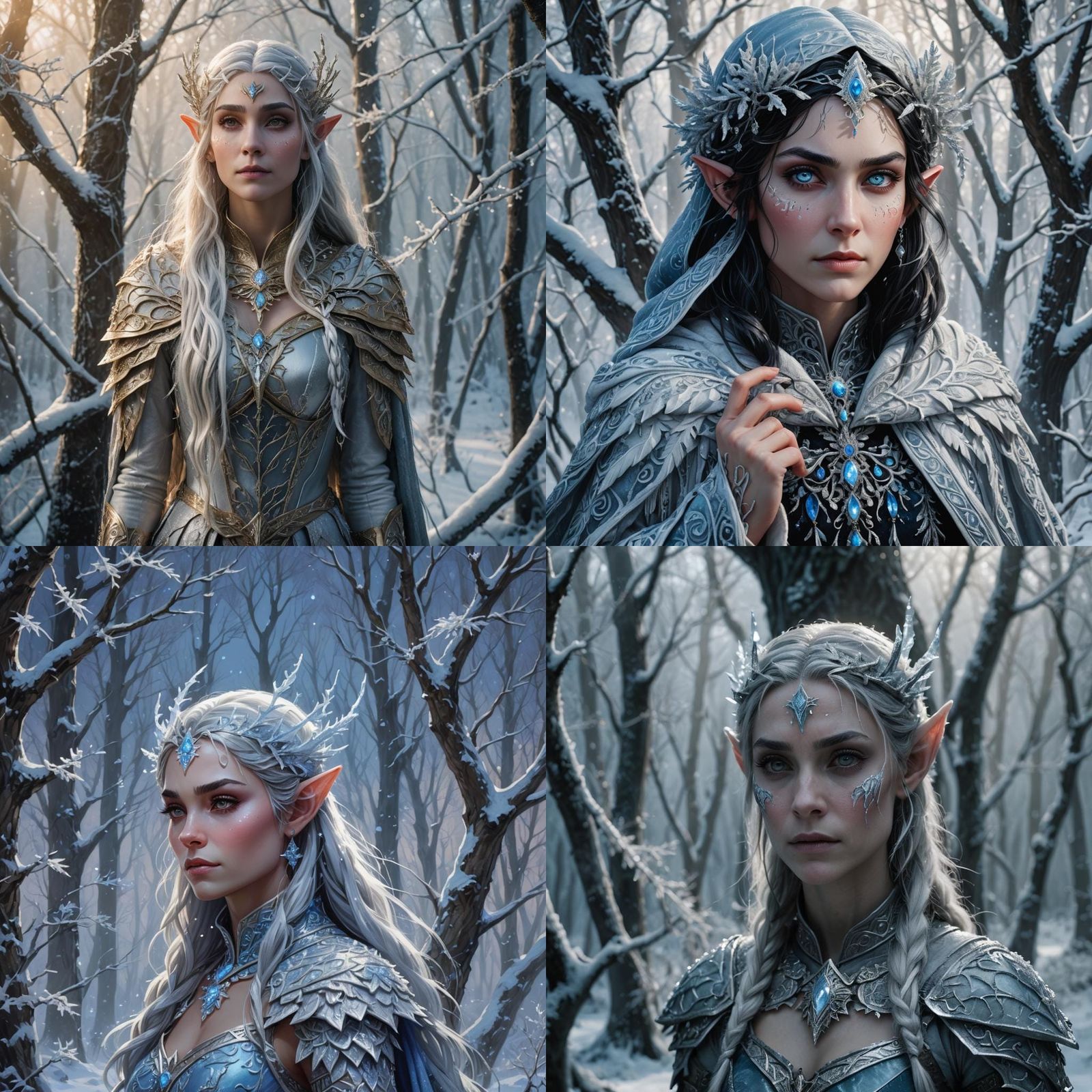 Hyperrealistic Winter Elf with Intricate Details