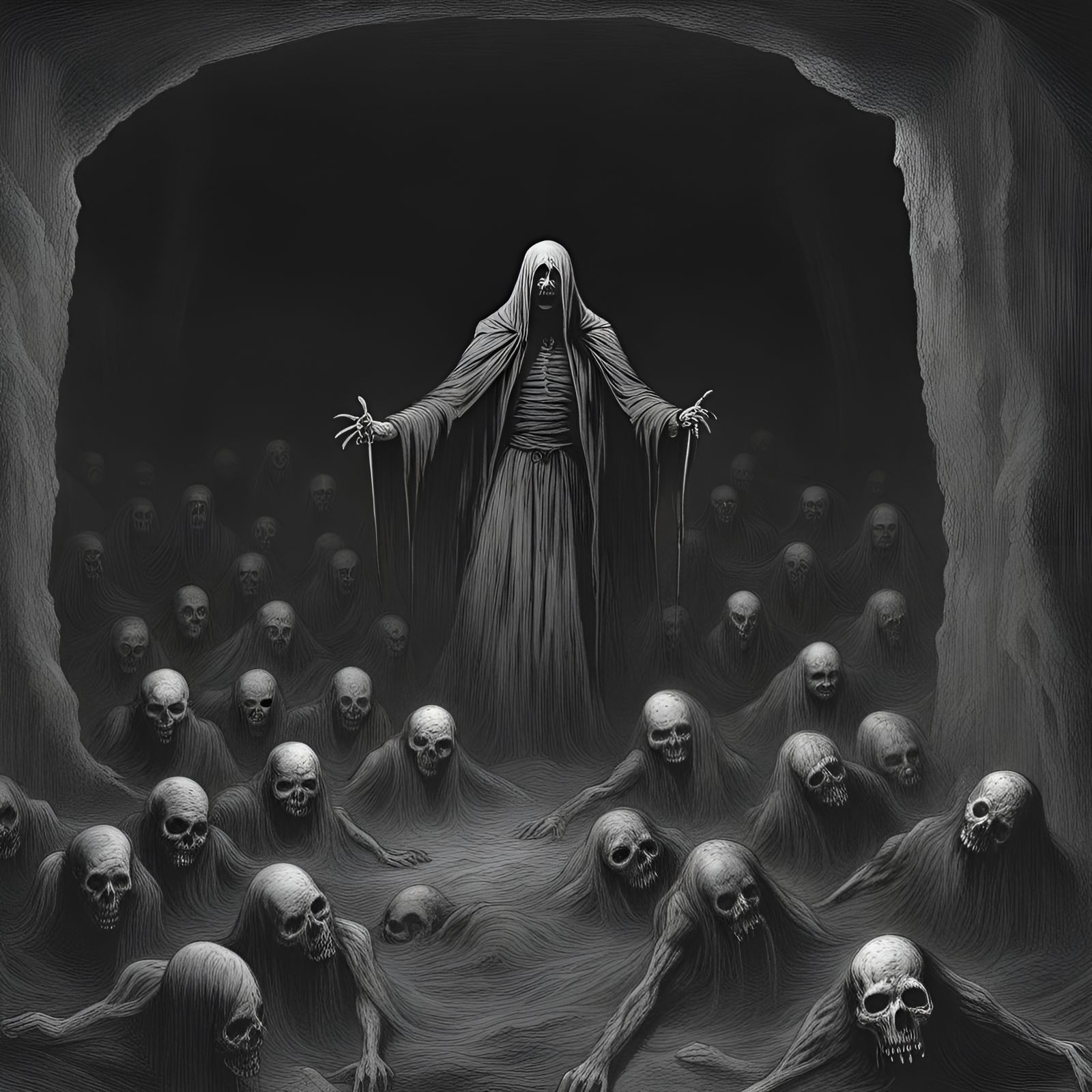 Infernal Torture Scene in Eerie Magazine Style