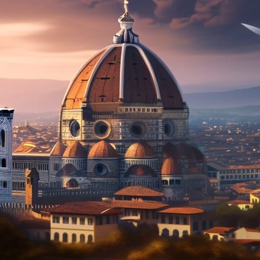 Detailed Matte Painting of Florence Pugh