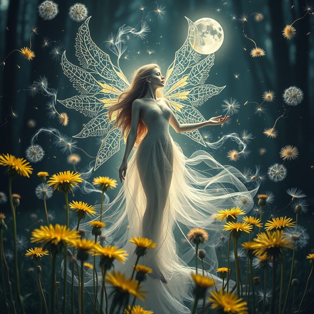 Cosmic Surrealism: Ethereal Being in Dreamscape