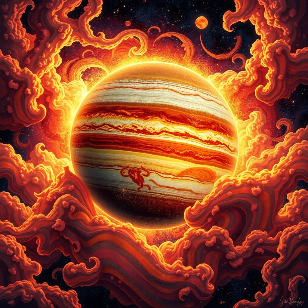 Fiery Jupiter in Aries: Visionary Astral Art