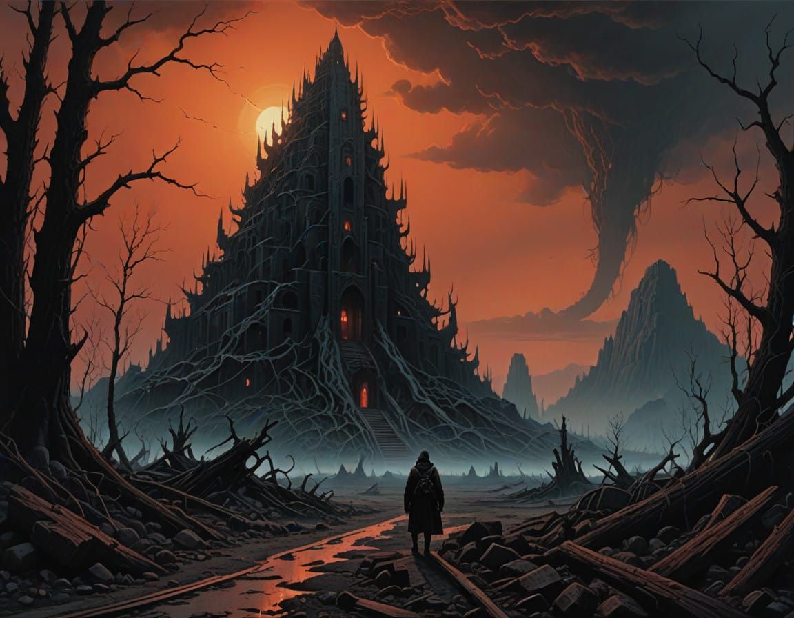 Crimson Wasteland Ruins in Desperate Decay