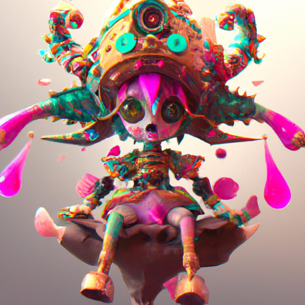 Chibi Cupcake Demon: DMT Machine Elf in 3D