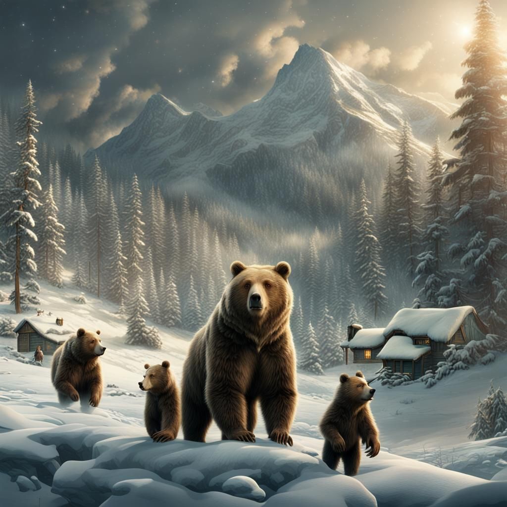 Goldilocks and the Three Bears: Digital Matte Painting