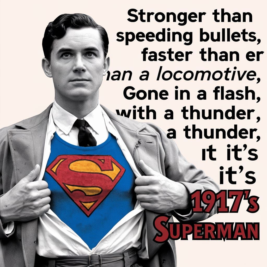 Vintage Superman Unmasked in Classic Comic Book Art