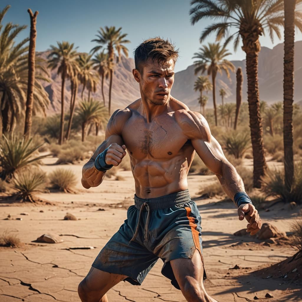Desert Kickboxer Concept Art in Unreal Engine 5