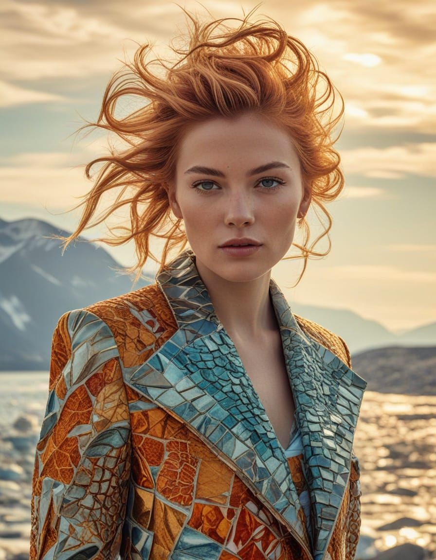 Surreal Greenland Supermodel in Luxurious Nordic Chic Haute ...