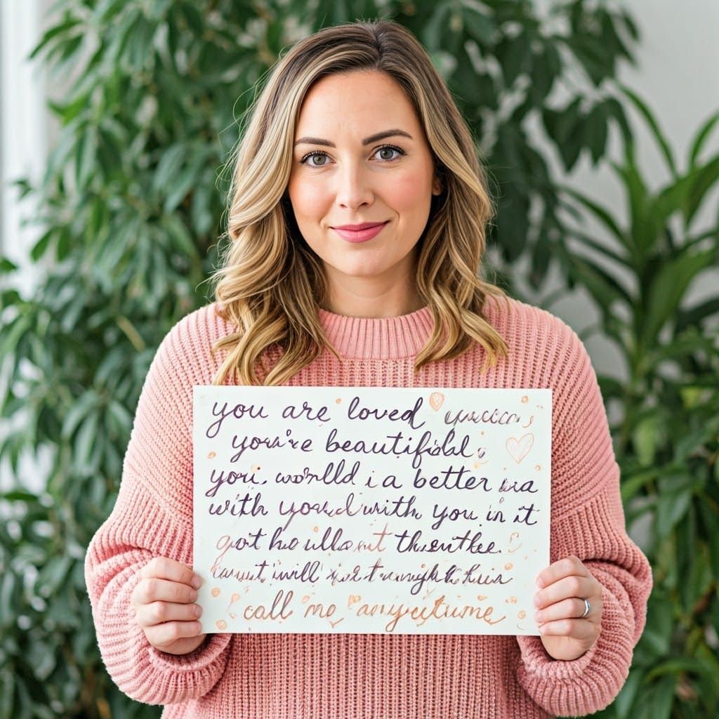 Heartfelt Message from Gentle Woman in Bohemian Style