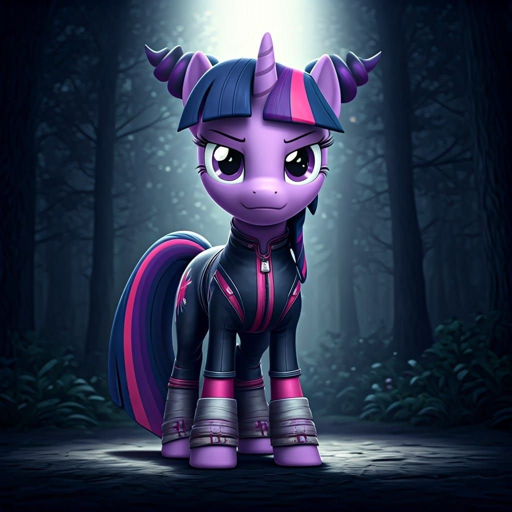 Twilight Sparkle as Cyberpunk Warrior Pony