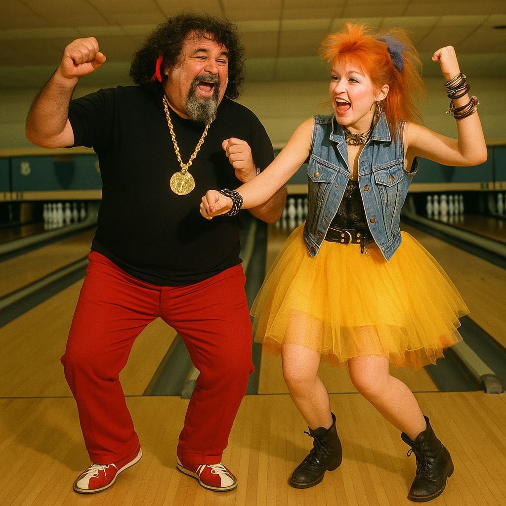 Captain Lou and Cyndi Lauper: Bowling Dance, 1984