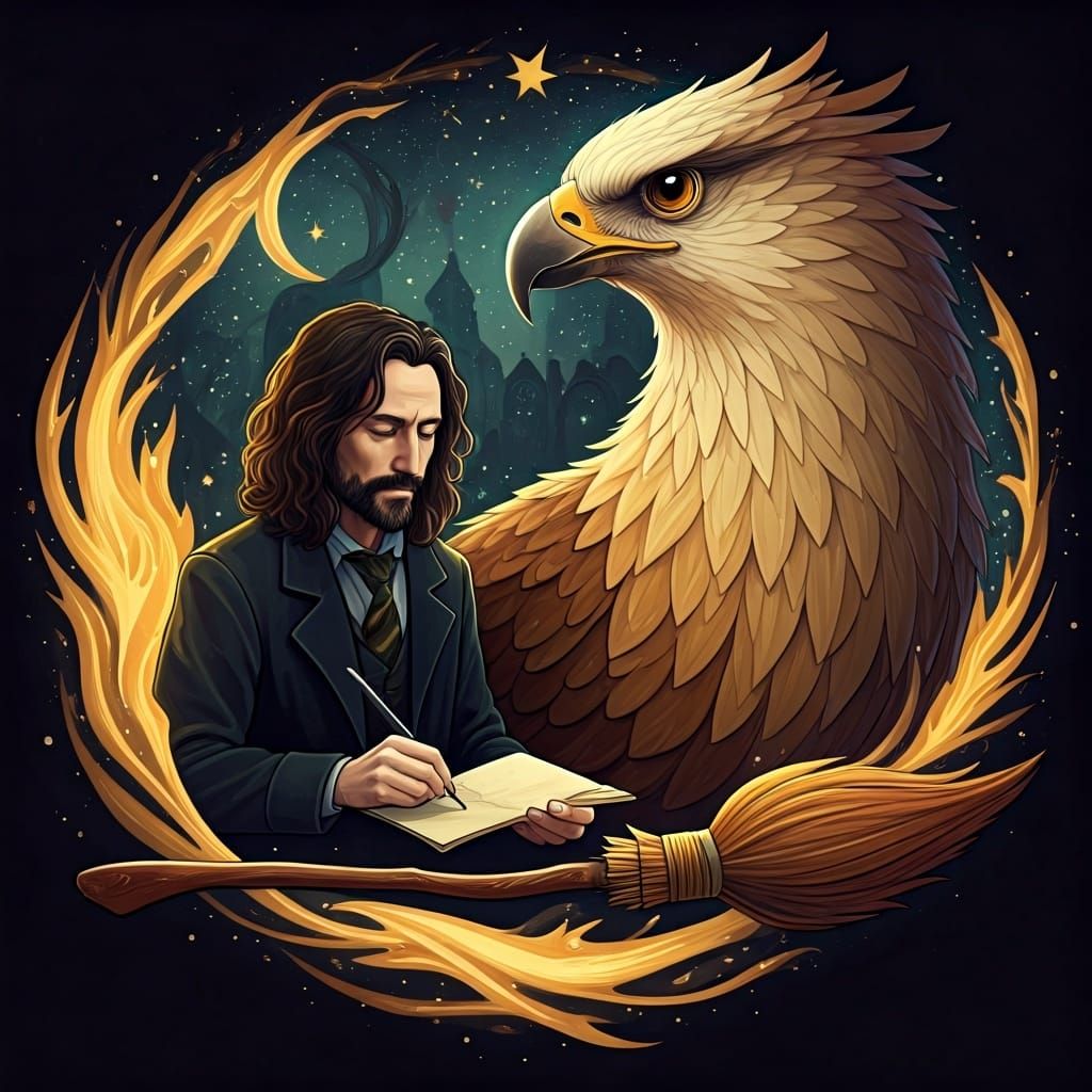 Sirius Black's Letter with Hippogriff and Firebolt