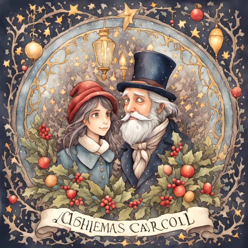 A Christmas Carol in Watercolor Style