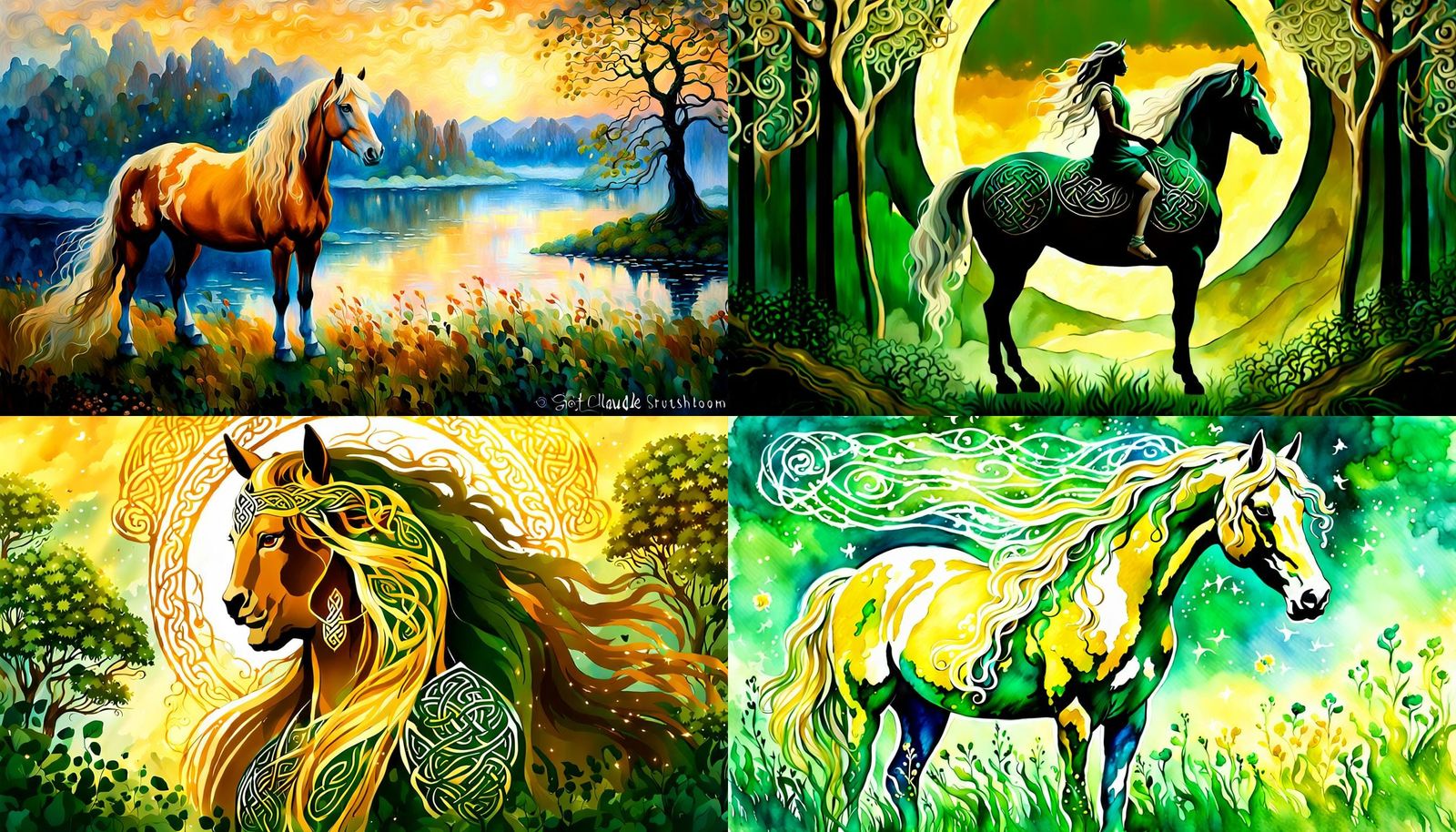 Epona: Celtic Horse Goddess Artwork