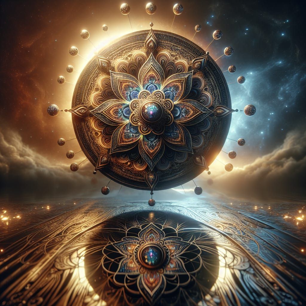 Intricate Mandala Radiating Divine Light and Peace