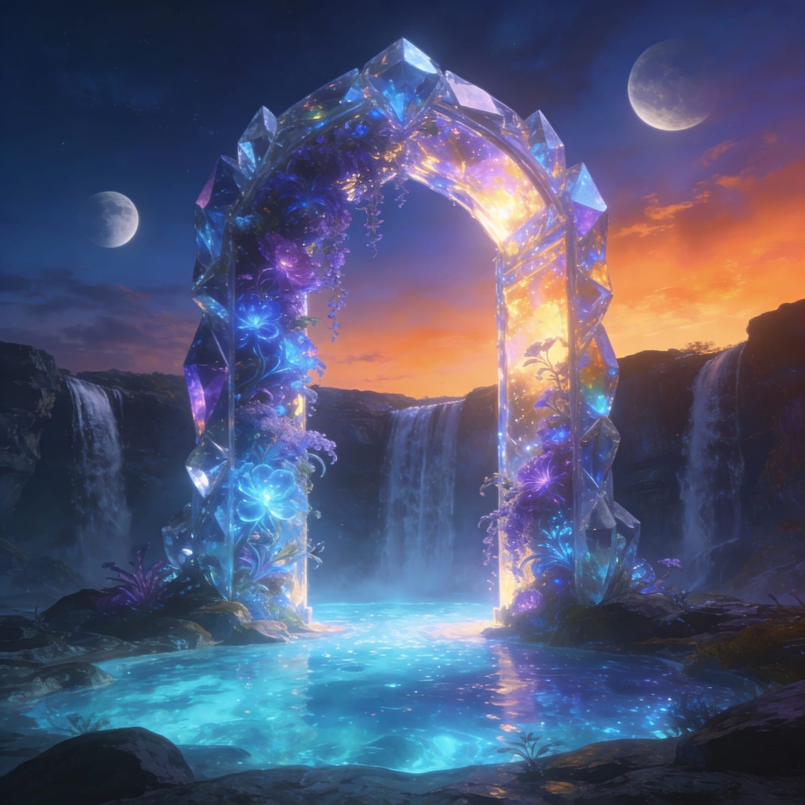 Fantasy gateway to a vibrant beautiful place