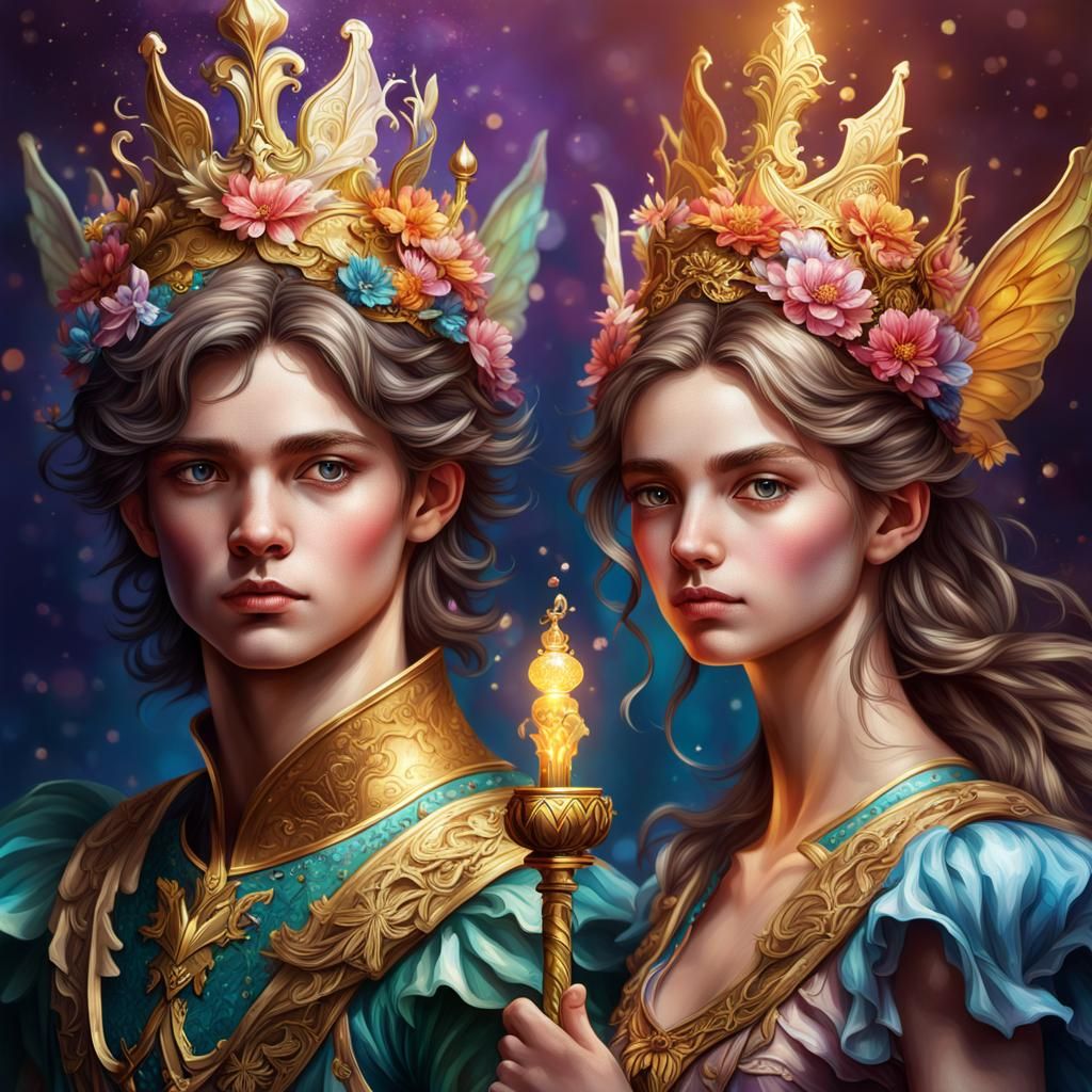 Fairy Prince and Princess with Scepter