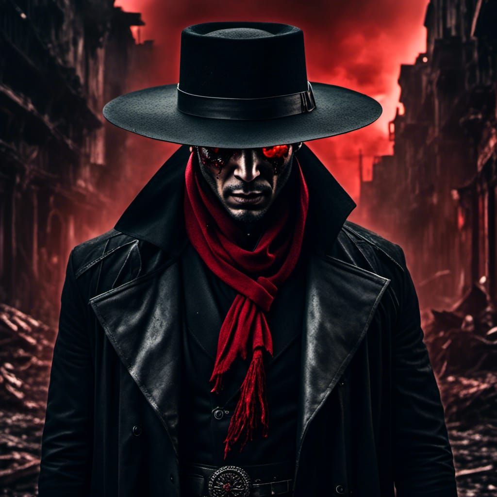 Mysterious Vampire Man in Dystopian Future