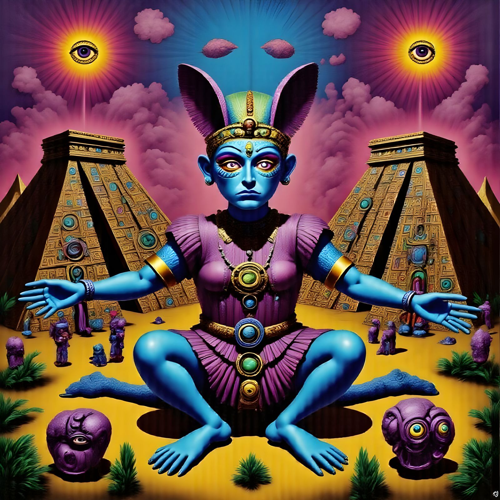 Kangaroo Plays at Chichen Itza: Chicago Imagists Style