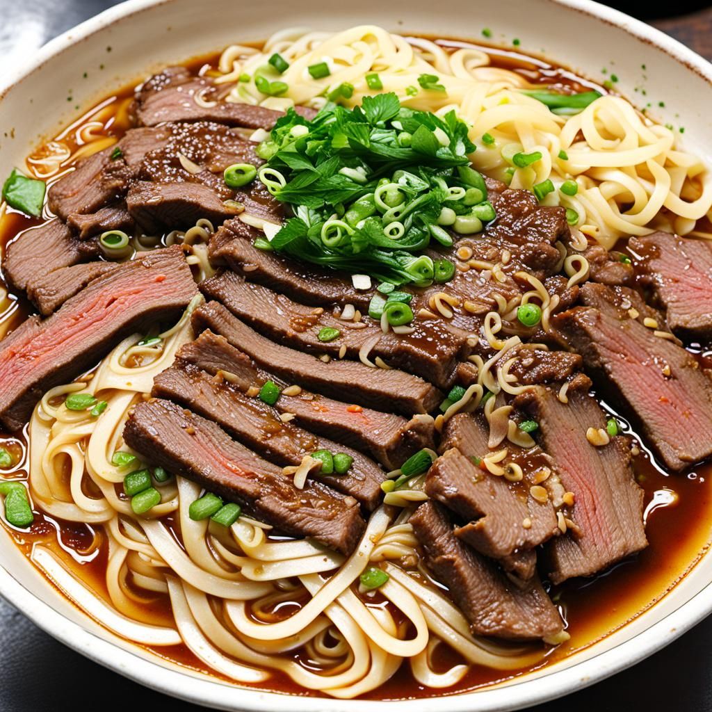 Big Piece Beef Noodle Soup Bowl