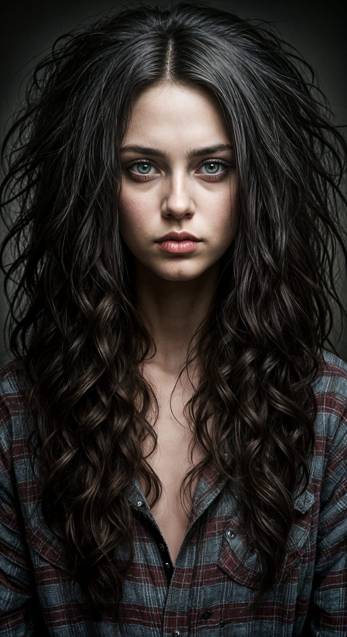 Grunge Punk Girl in Moody Portrait