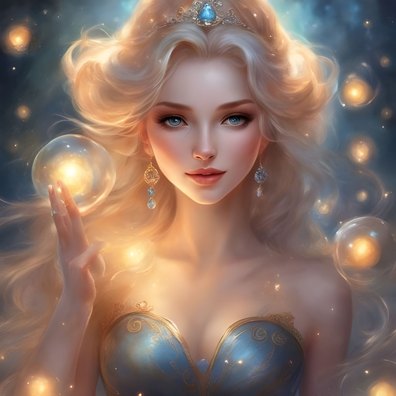 Sensual Cinderella in Bubble of Light
