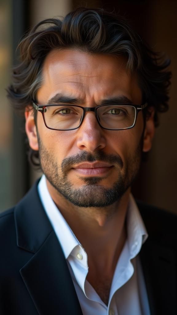 High-Contrast Portrait in Vivid Colors, Professional Quality