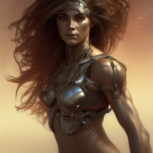 Mars Warrior Portrait in Luis Royo Style