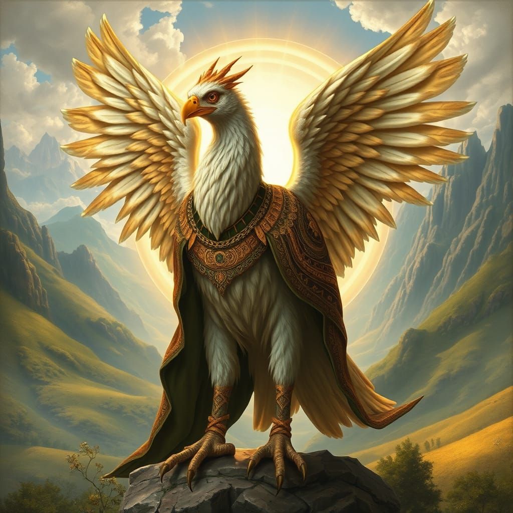 Griffin Guarding Portal in Renaissance Style