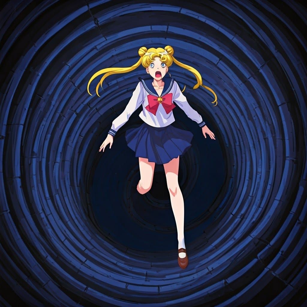Sailor Moon's Usagi Tsukino in a Cyberpunk Cave Slide