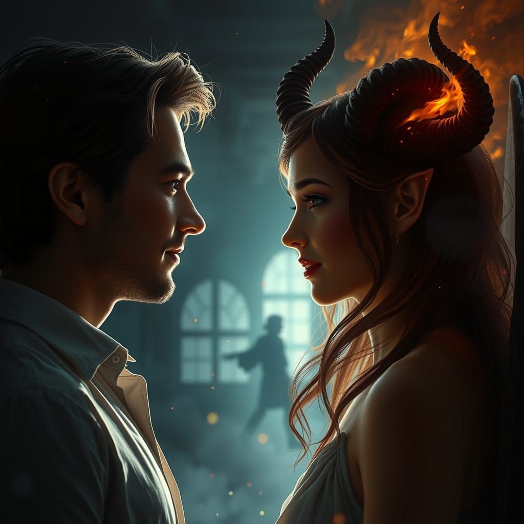 Angel and Demon Duality in Mystical Harmony