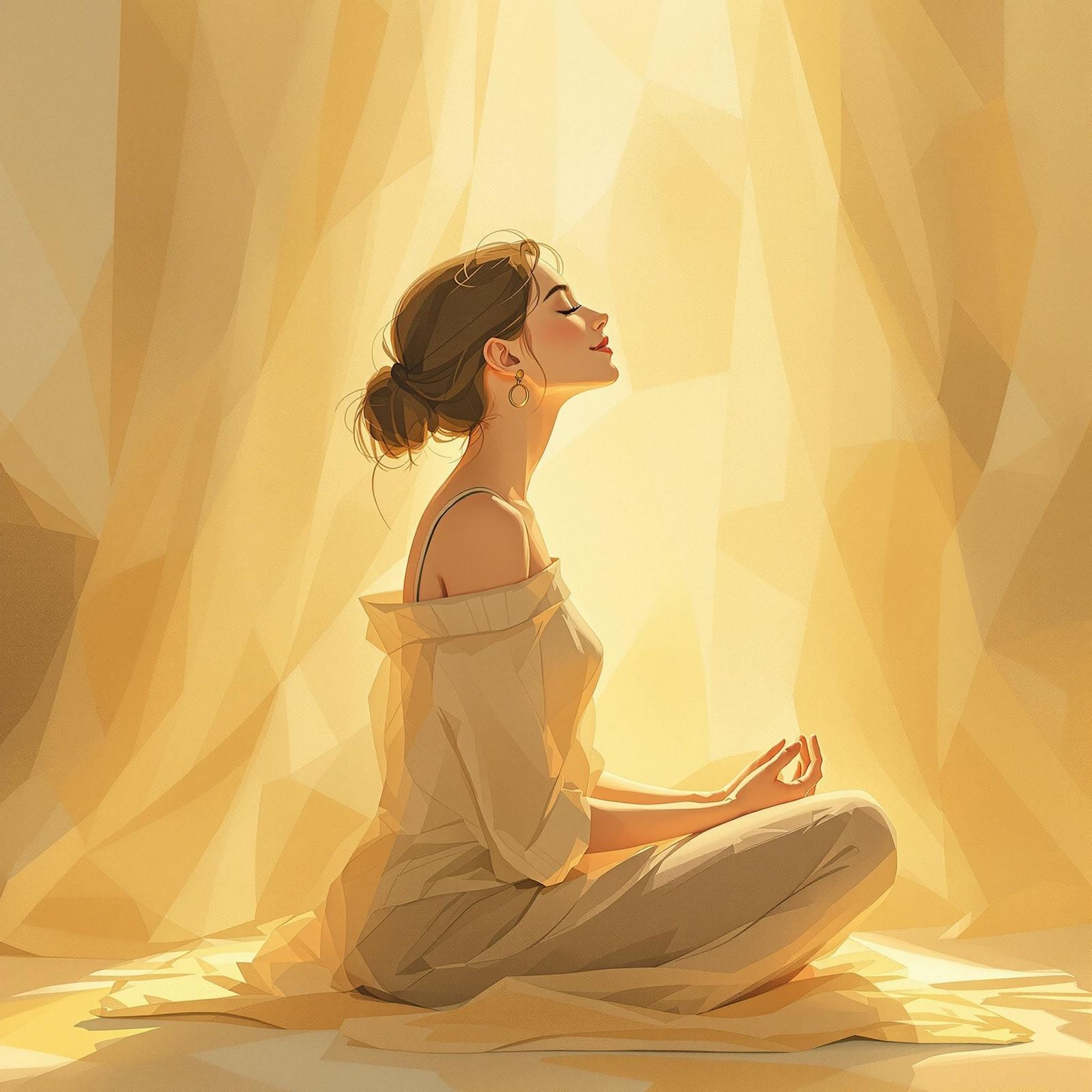 Serene Woman in Ethereal Light
