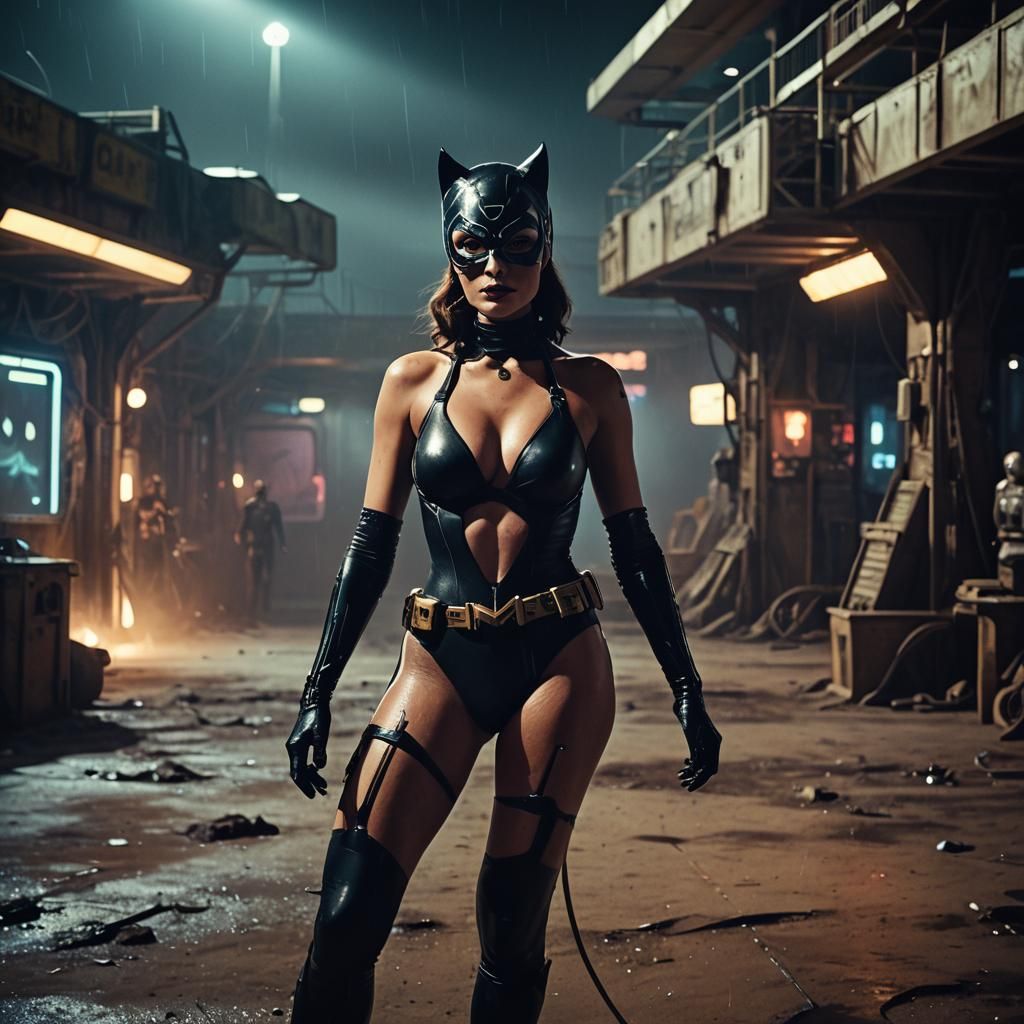 Catwoman Wanted Poster in Gritty Spaceport