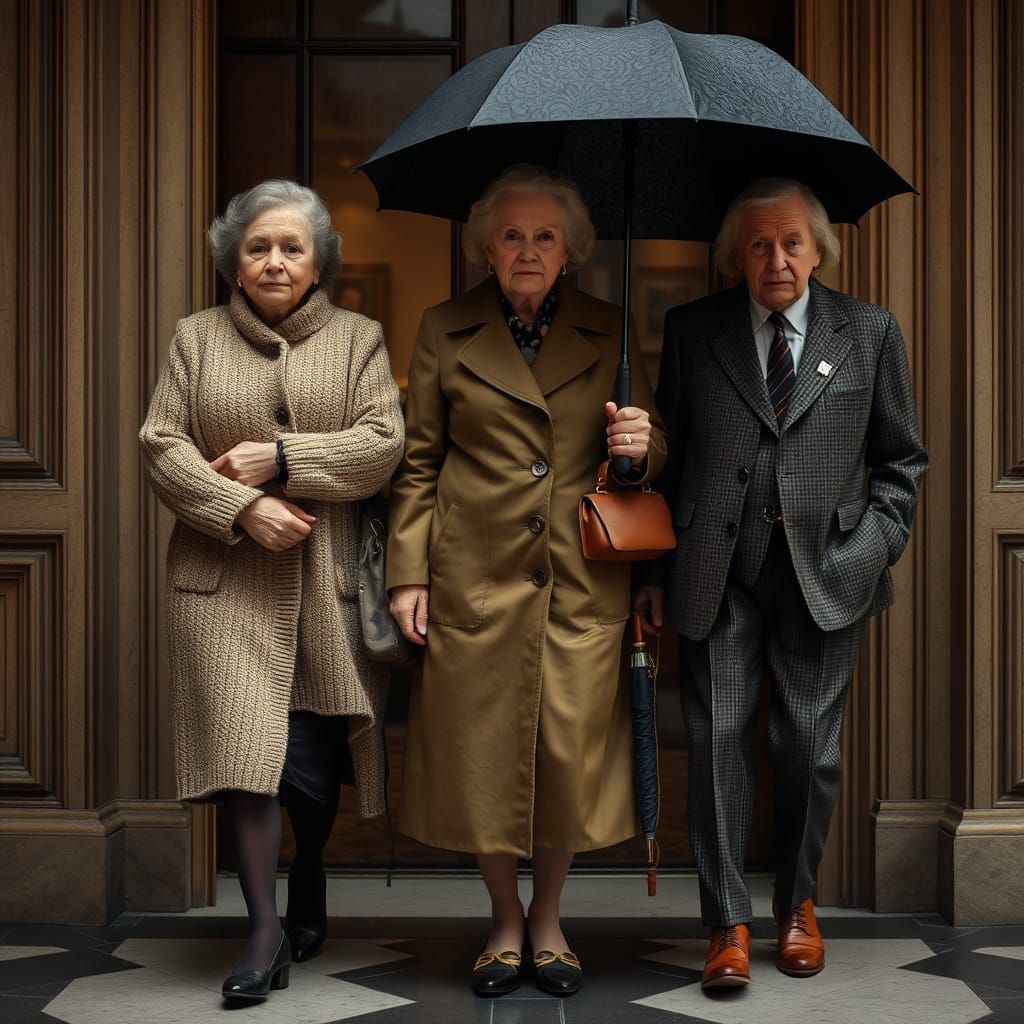 Gloomy Ladies in Vintage Fashion, Portrait