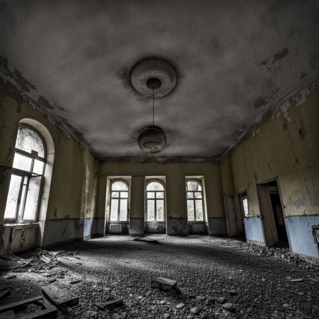 Mysterious Abandoned Psychiatric Clinic Photo