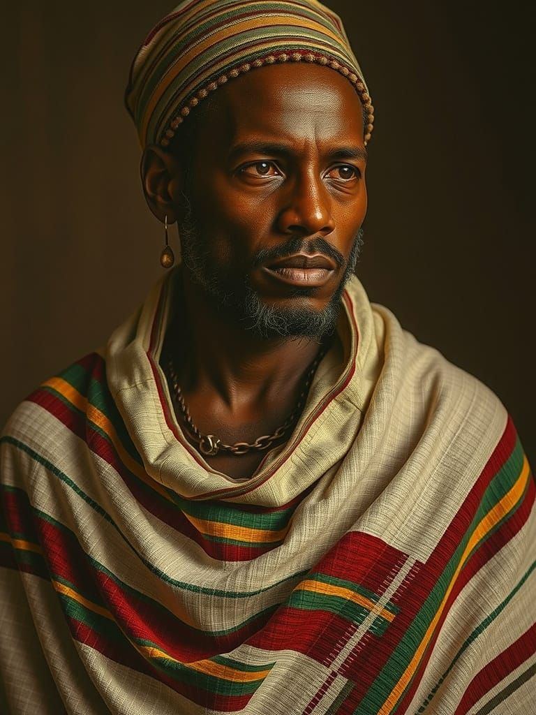 Oromo Man in Traditional Ethiopian Attire