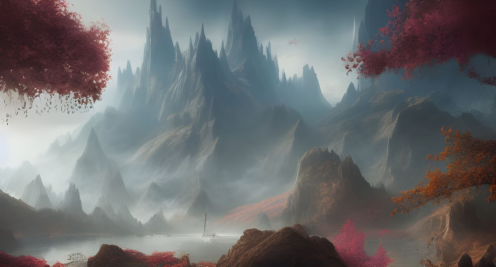 Fantastical Matte Painting with Deep Color