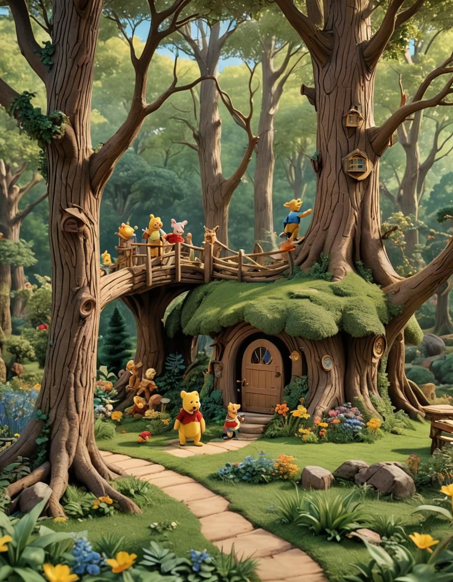 Pooh and Friends Pop-Up Book in 3D