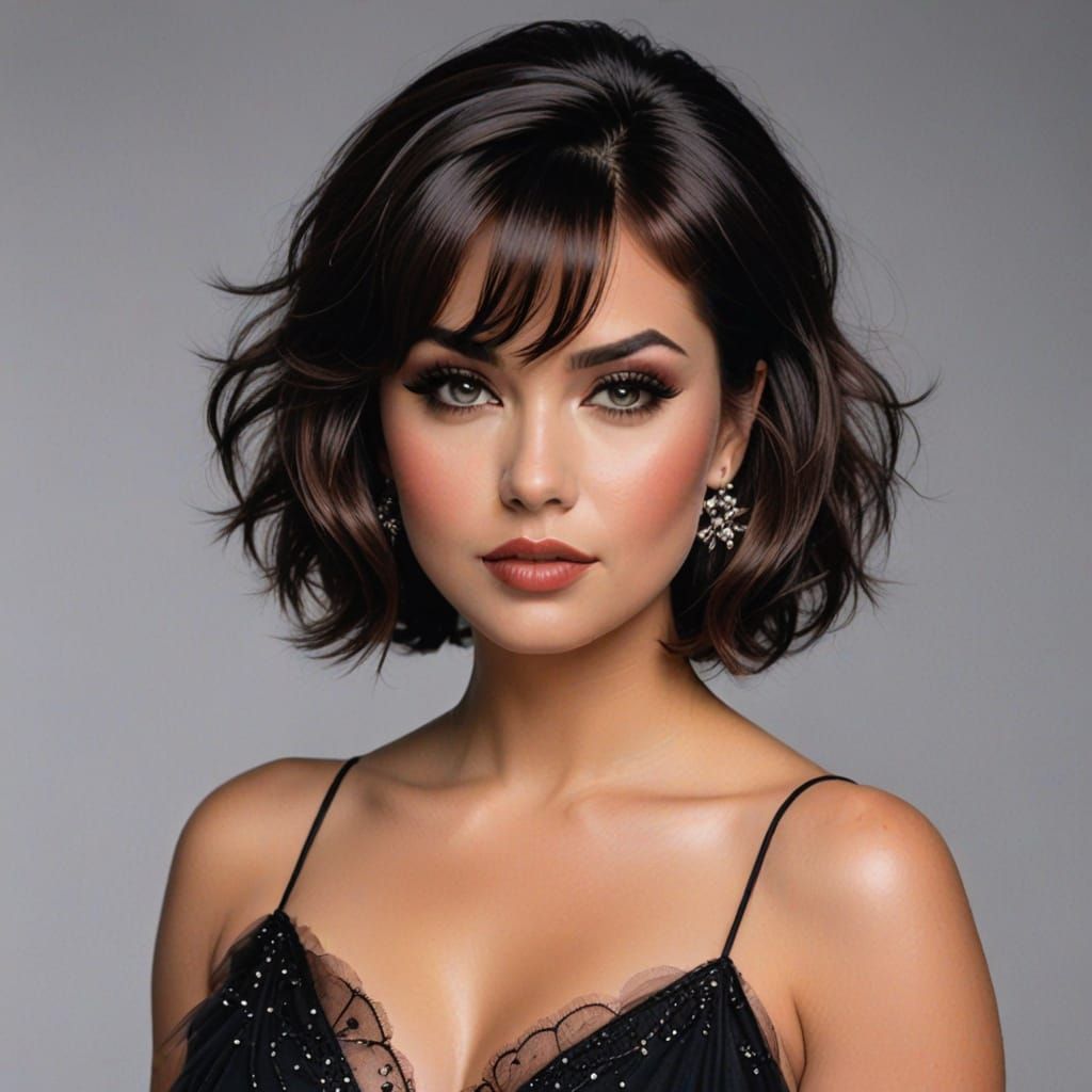 Voluptuous Brunette in Mystical Fantasy Style