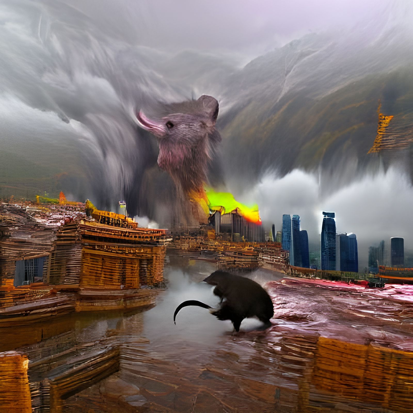 Giant Demon Rat Destroys Civilization