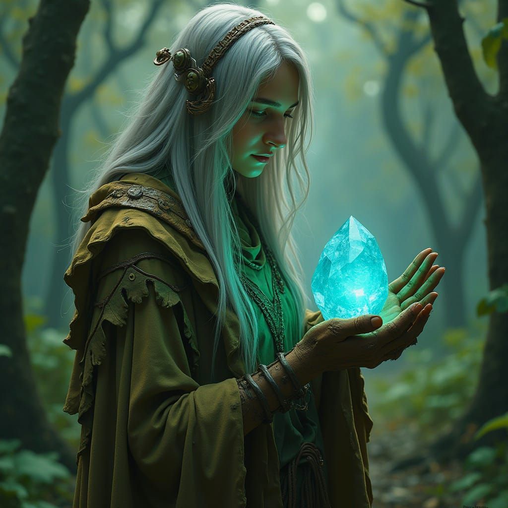 Forest Witch Holding a Rare Stone