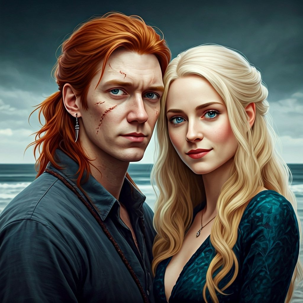 Bill and Fleur Weasley Seaside Portrait