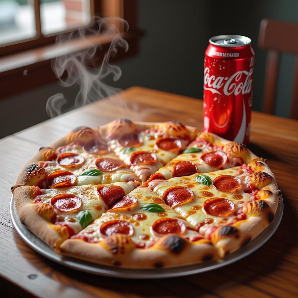 Delicious Domino's Pizza & Cherry Coke Still Life