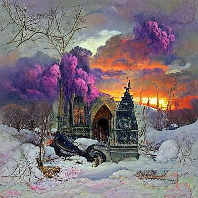 Gothic Architecture: Chopped and Screwed Snow Sunset Wildfir...