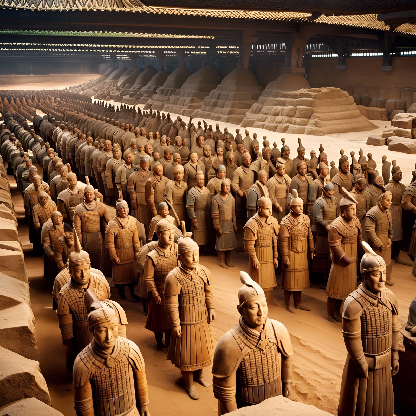 Chinese terracotta army archaeological Dig site