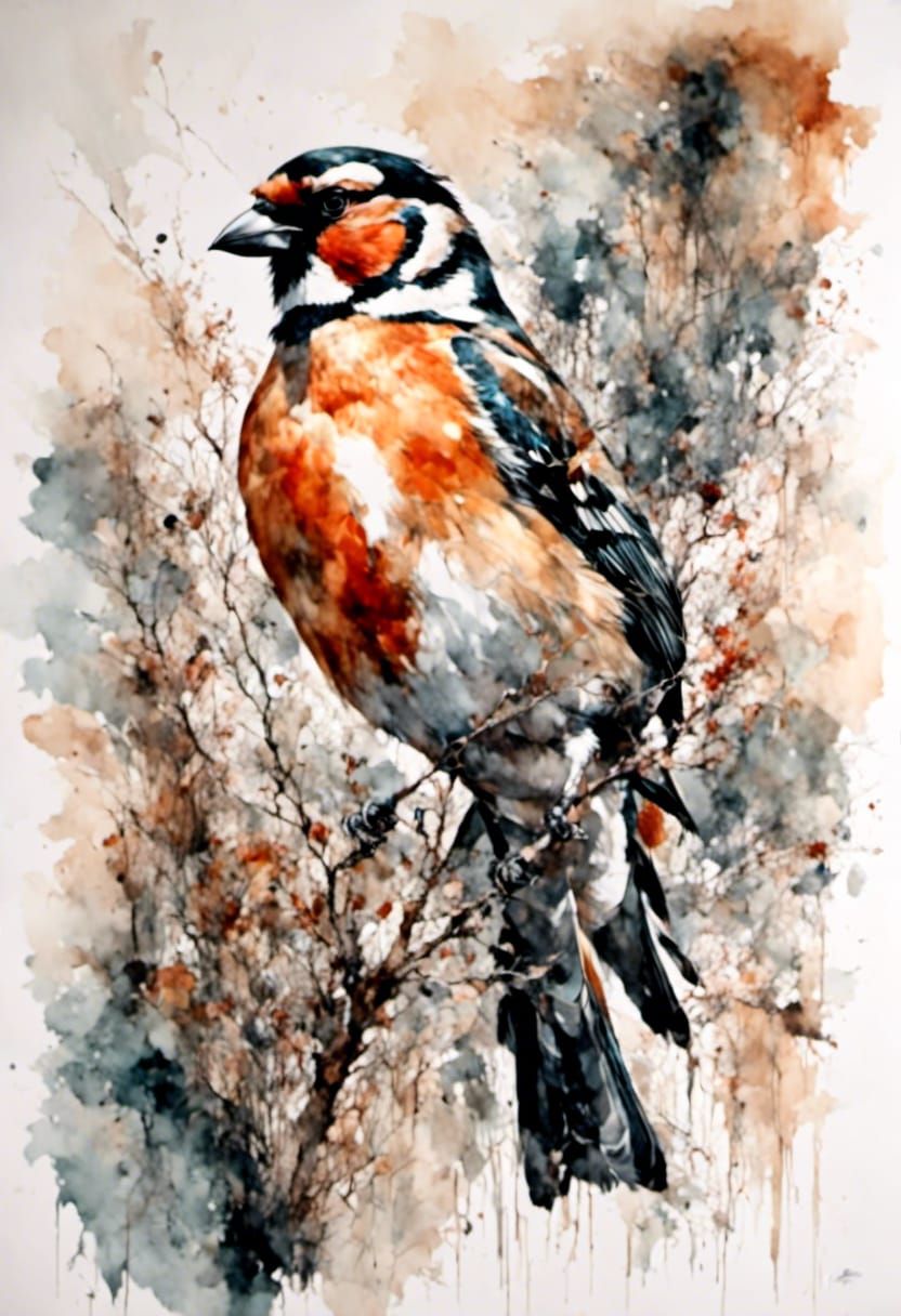 Watercolor Bird Portrait
